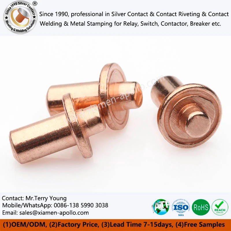 Shaped Silver Alloy Contacts